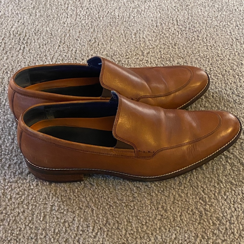 Cole Haan Tan Leather Slip-On Loafers
